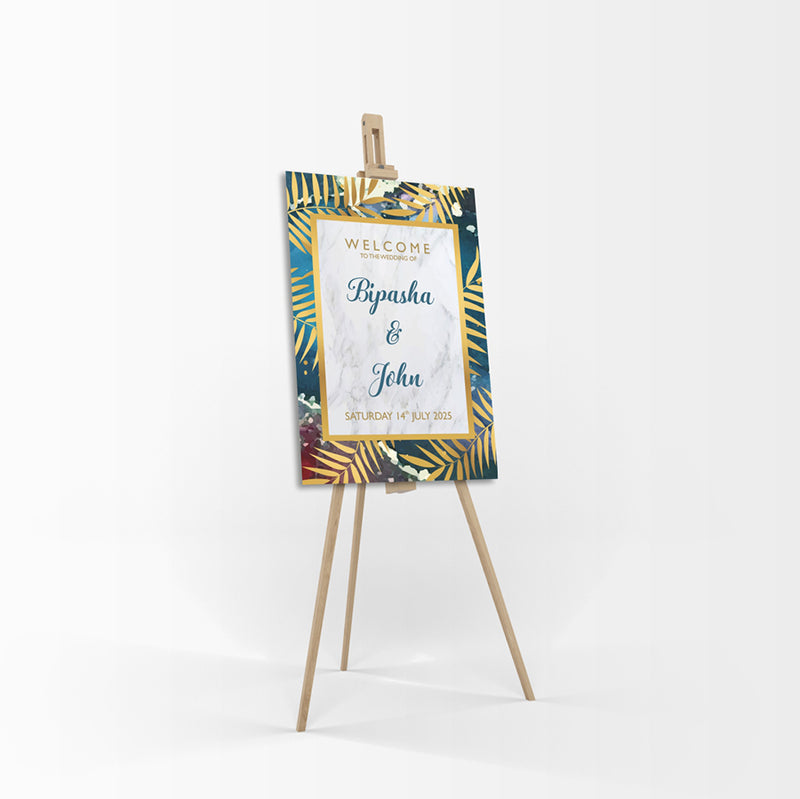 Blue Red Marble – A1 Mounted Welcome Poster