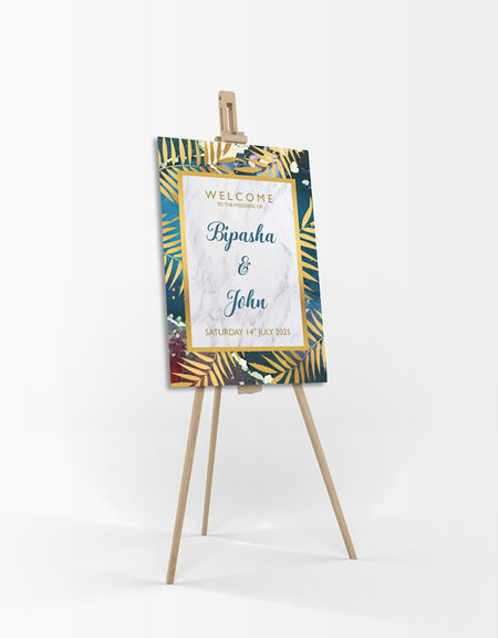 Blue Red Marble – A1 Mounted Welcome Poster