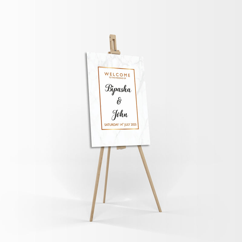 Gold Marble – A1 Mounted Welcome Poster