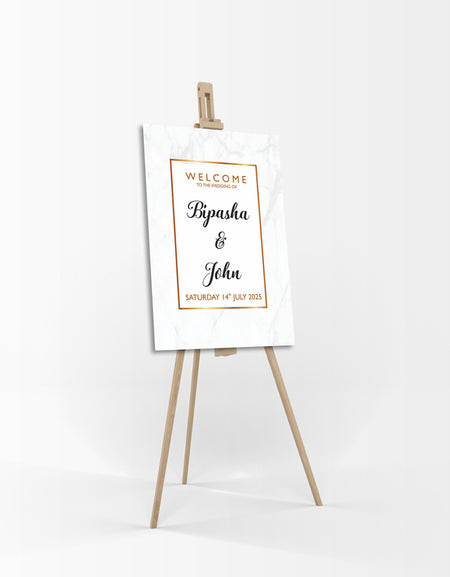 Gold Marble – A1 Mounted Welcome Poster