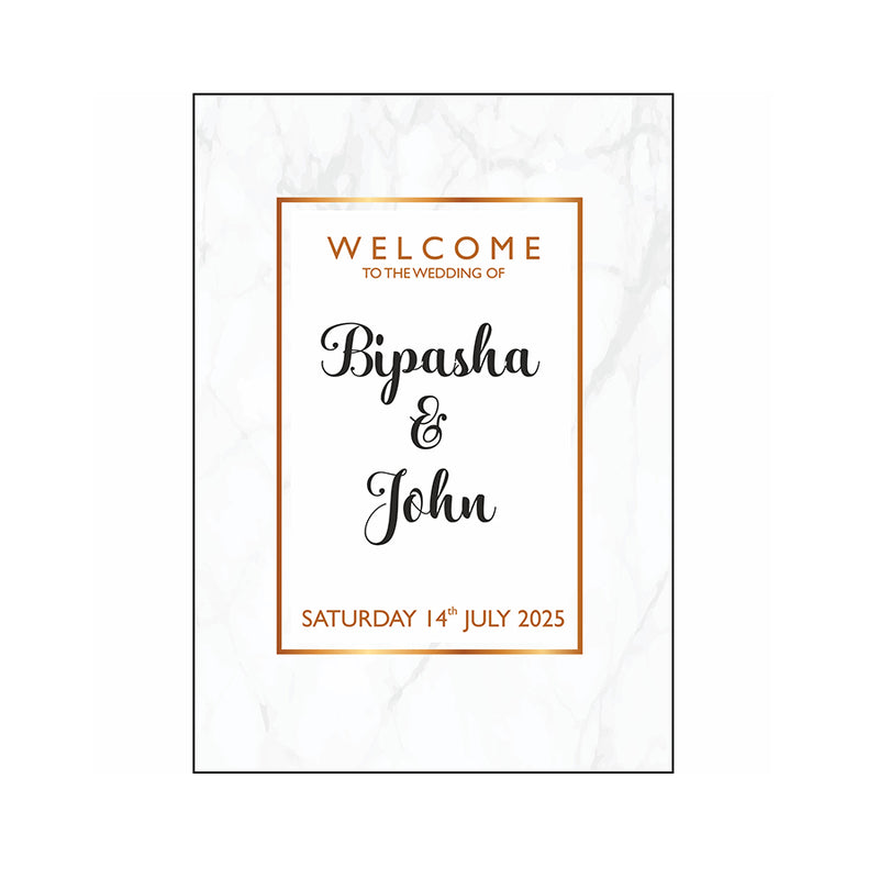 Gold Marble – A1 Mounted Welcome Poster
