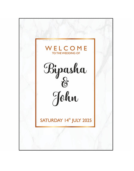 Gold Marble – A1 Mounted Welcome Poster