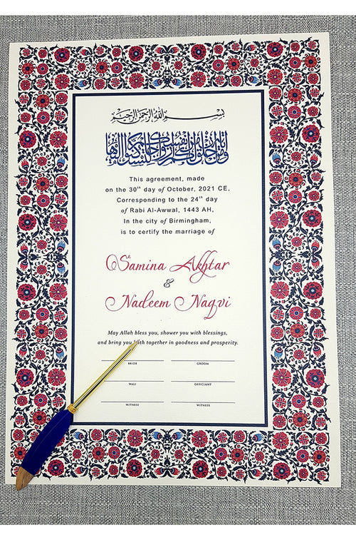 Load image into Gallery viewer, NK 114 Personalised Nikah Nama
