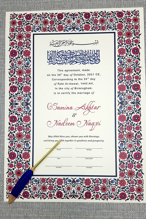 Load image into Gallery viewer, NK 114 Personalised Nikah Nama
