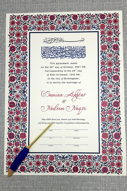 Load image into Gallery viewer, NK 114 Personalised Nikah Nama
