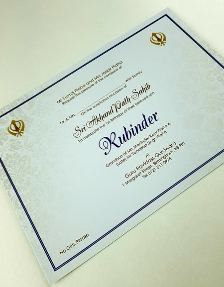 NZ 1016 Akhand Path Invitation