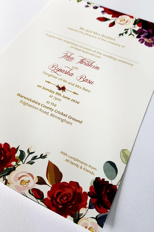 Load image into Gallery viewer, NZ 1024 Floral Invitation
