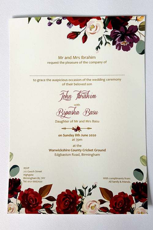 Load image into Gallery viewer, NZ 1024 Floral Invitation
