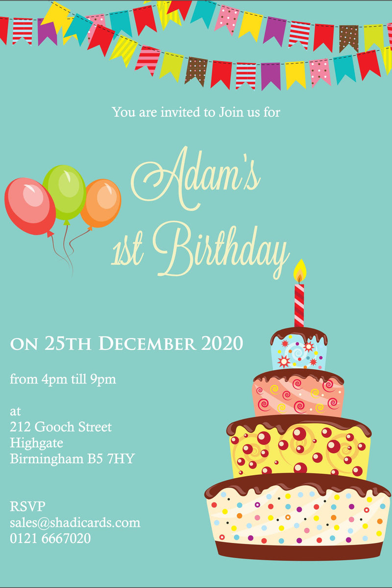 NZ 326 Birthday Invitation
