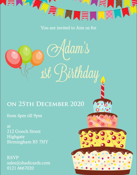 NZ 326 Birthday Invitation
