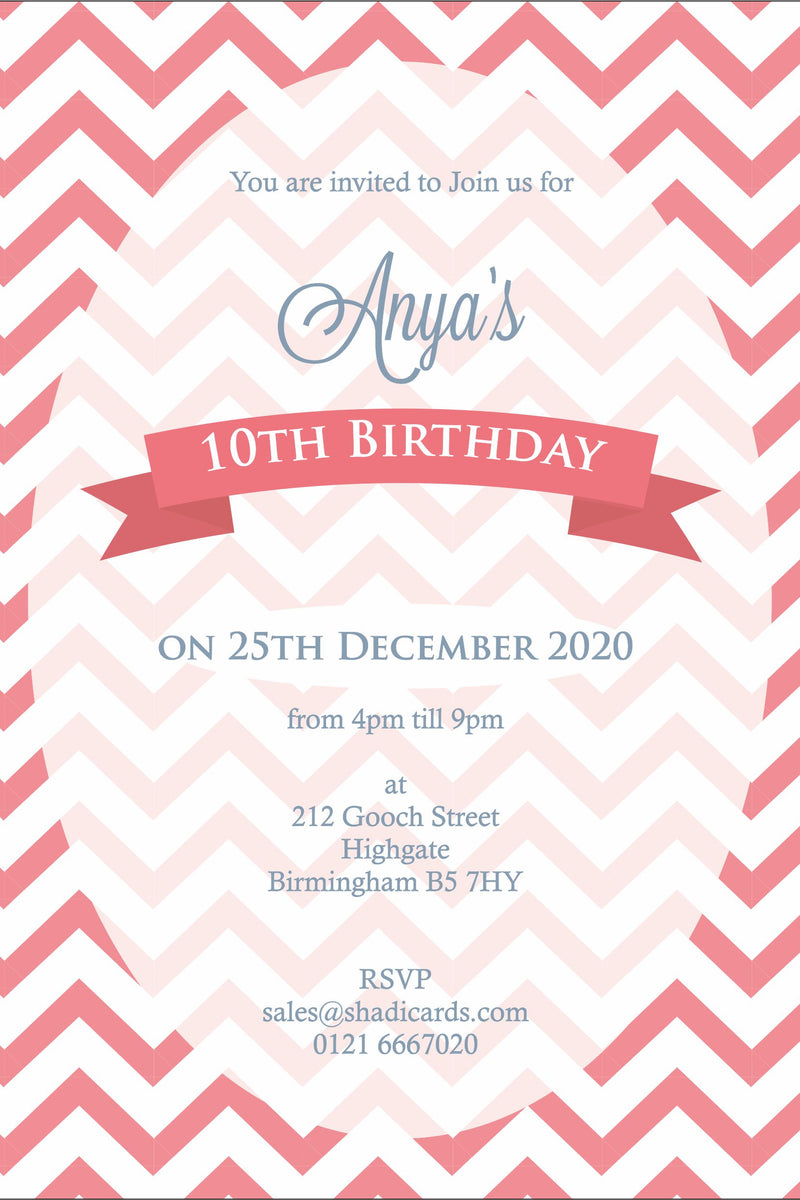 NZ 328 Birthday Invitation