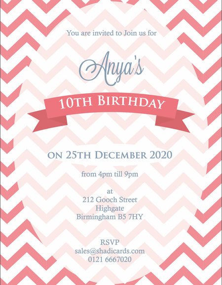 NZ 328 Birthday Invitation