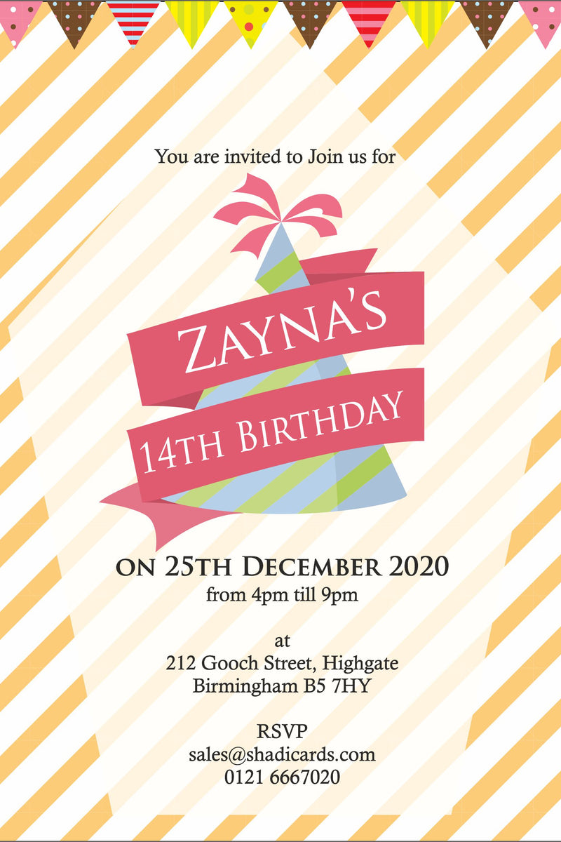NZ 330 Birthday Invitation