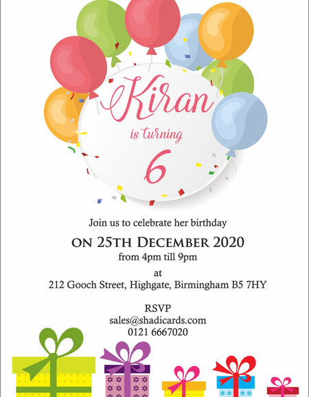 NZ 333 Birthday Invitation