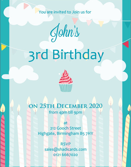 NZ 336 Birthday Invitation