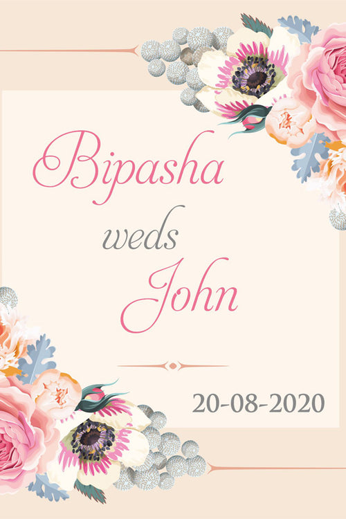 Load image into Gallery viewer, NZ 993 Floral Peach Wedding Invitation
