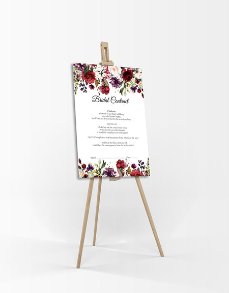 Scarlet Rose – A1 Bridal Contract – Funny Agreement for Husband/Wife