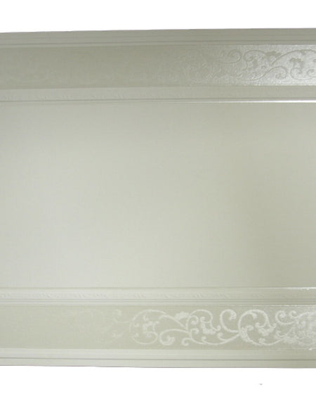 3050 white and silver folded invitation