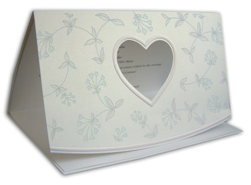 Load image into Gallery viewer, Panache 7028 Lavender hearts silver foil glitter invitation
