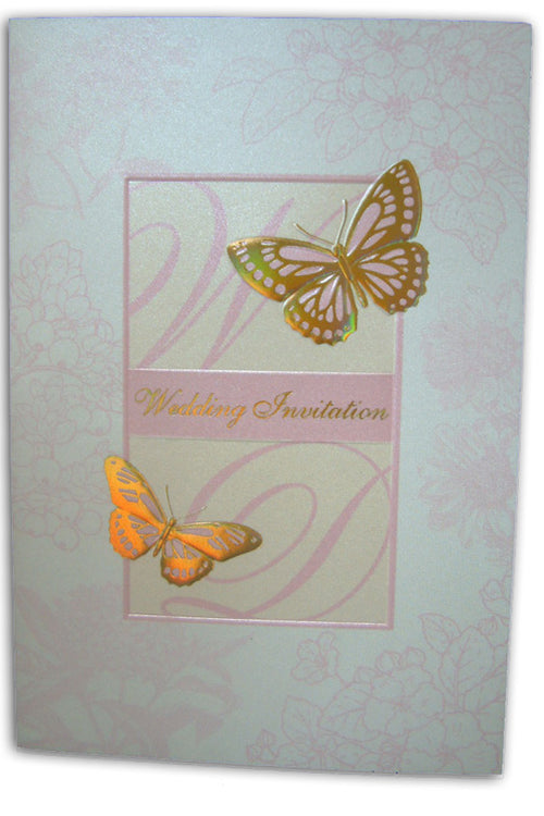 Load image into Gallery viewer, Panache 7123 Gorgeous holographic Butterfly wedding day Invitation
