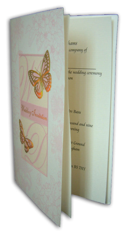 Load image into Gallery viewer, Panache 7123 Gorgeous holographic Butterfly wedding day Invitation

