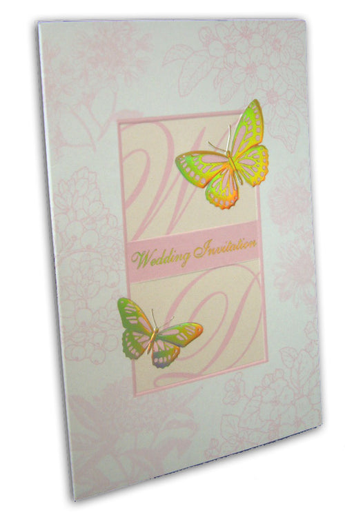 Load image into Gallery viewer, Panache 7123 Gorgeous holographic Butterfly wedding day Invitation
