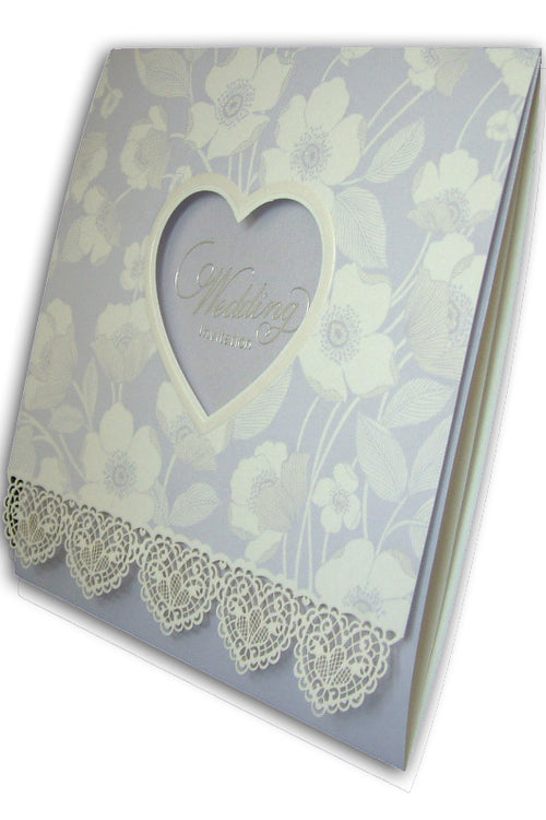 Load image into Gallery viewer, Panache 8056 Powder blue white lace wedding invitation cards

