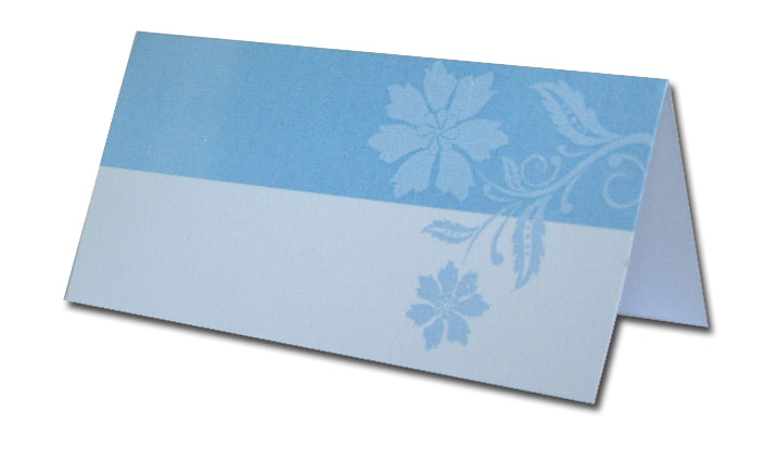 PL07 Light blue floral place cards