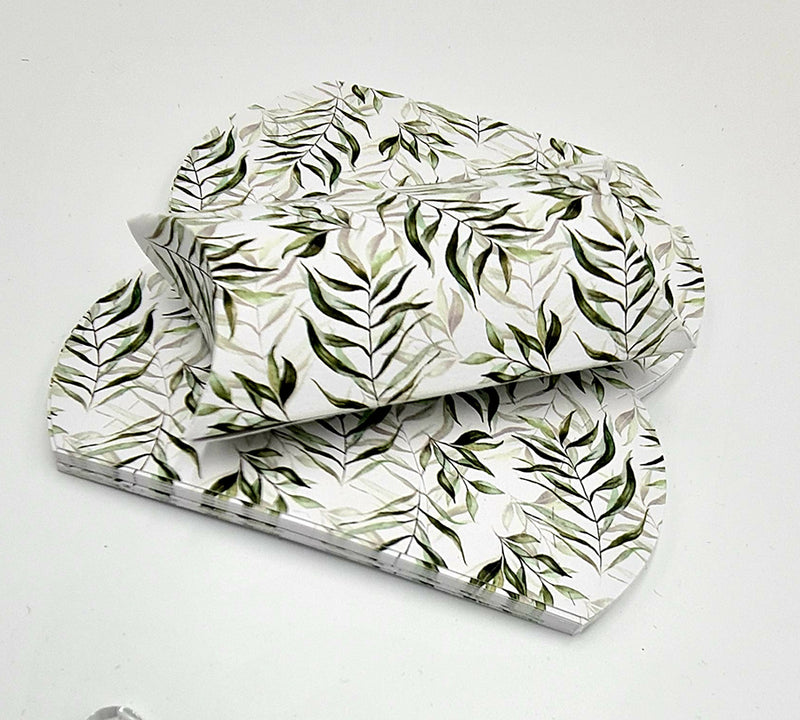 PLW 402 Green Leaves Pillow Boxes