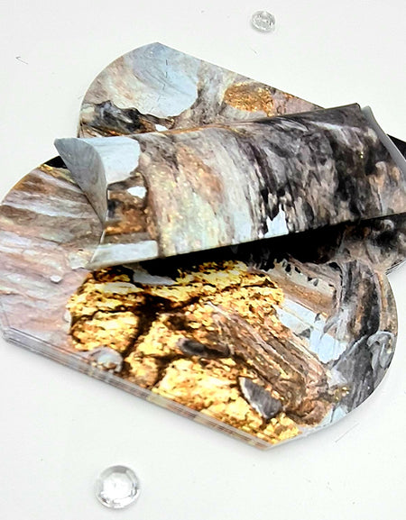 PLW 406 Black Marble Pillow Boxes