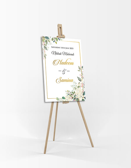 Pretty Pink Rosebud – A1 Mounted Welcome Poster
