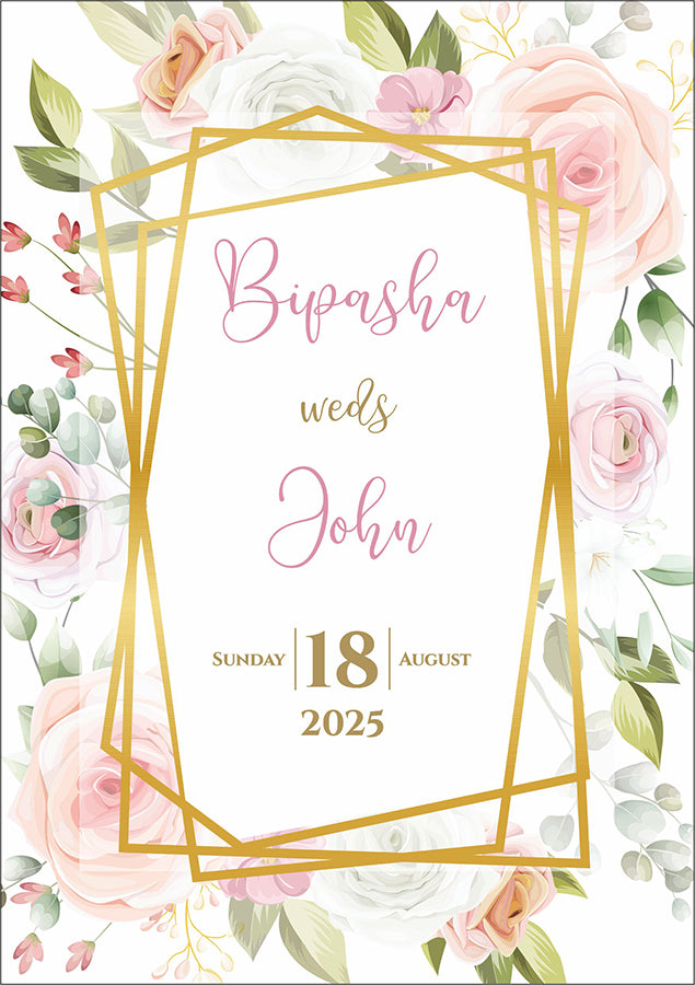 ABC 1068 Floral A5 Invitation