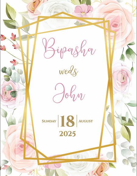 ABC 1068 Floral A5 Invitation