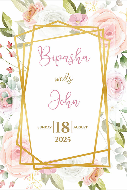 Load image into Gallery viewer, ABC 1068 Floral A5 Invitation
