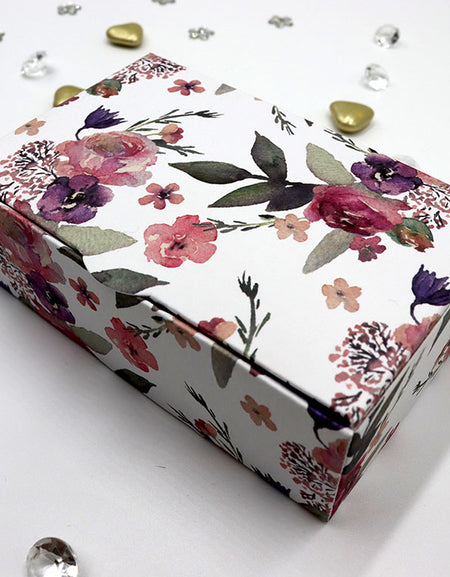 Floral Print RCT 401 Printed Square Favour Box