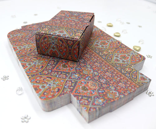 Load image into Gallery viewer, Damask Pattern Print RCT 404 Printed Square Favour Box
