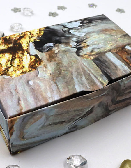 Black Marble Print RCT 406 Printed Square Favour Box