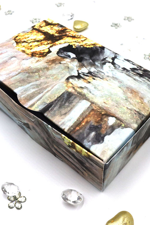 Load image into Gallery viewer, Black Marble Print RCT 406 Printed Square Favour Box
