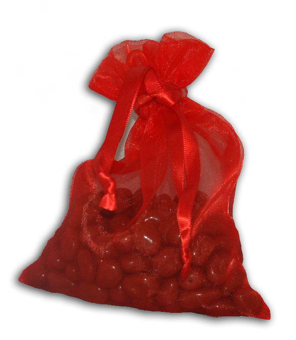 Red Sheer wedding or party favour Bag