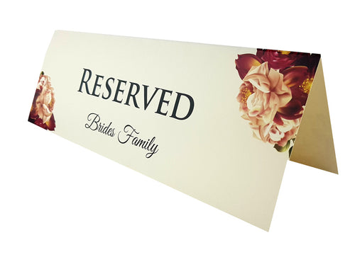 Load image into Gallery viewer, RV 107 TABLE RESERVED PLACE CARD
