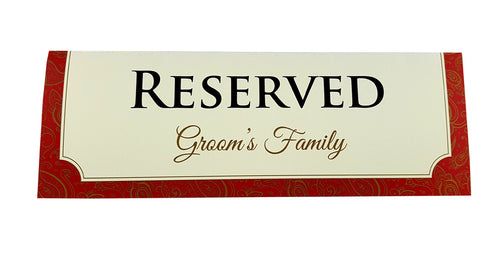 Load image into Gallery viewer, RV 113 TABLE RESERVED PLACE CARD
