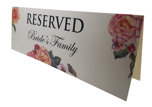 Load image into Gallery viewer, RV 201 Table Decoration Reserved Card Bride&#39;s Family
