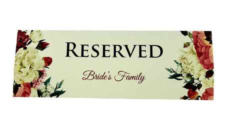Elegant watercolor floral reserved table card for wedding seating wedding cards birmingham