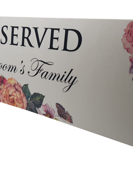 RV 201 Table Reserved Place Card Groom's Family