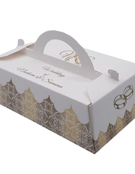 Small Table favours for weddings or parties with customisable overprint design and text