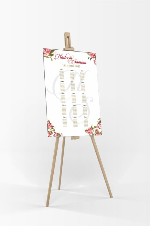 Load image into Gallery viewer, Rose Leaf  – A1 Table Plan
