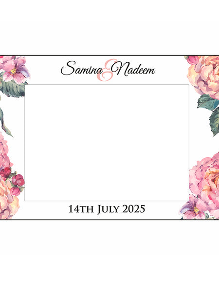 Orange Floral – A1 Personalised Selfie Board