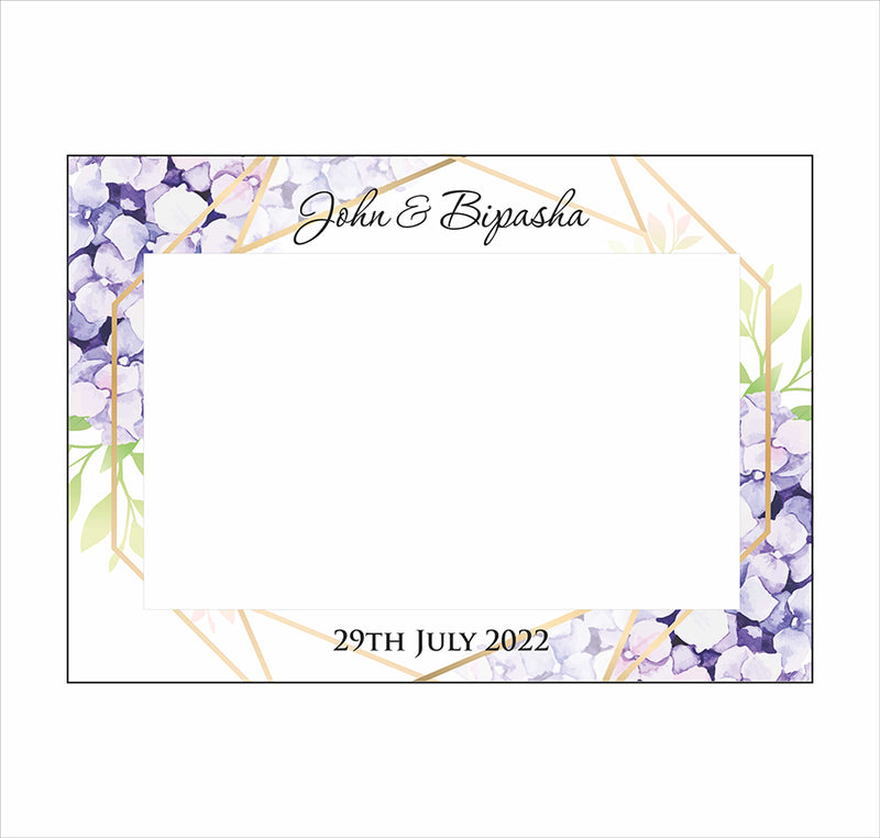 Purple Gold Floral  – A1 Personalised Selfie Board