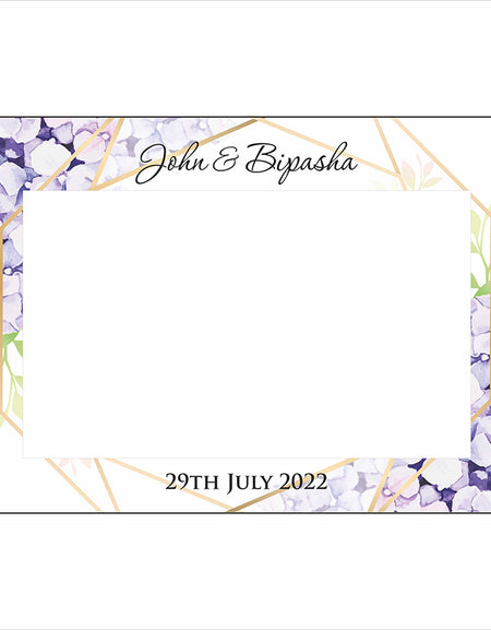 Purple Gold Floral  – A1 Personalised Selfie Board