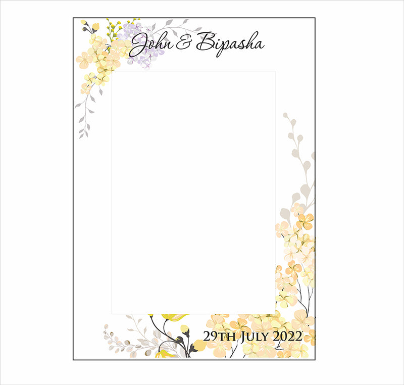 Yellow Floral – A1 Personalised Selfie Board